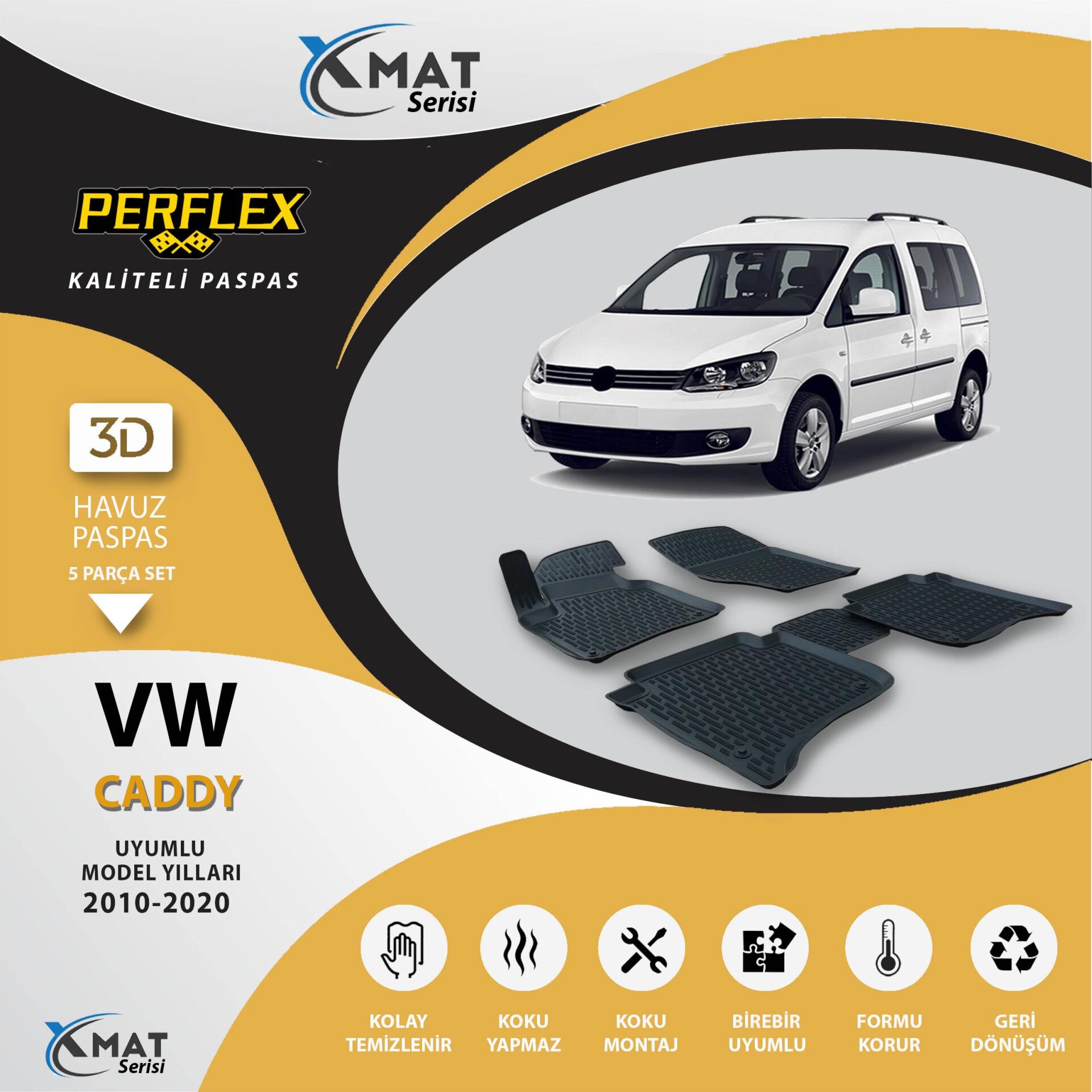 Perflex Paspas 3D Havuzlu X-Mat Caddy 2010-2020
