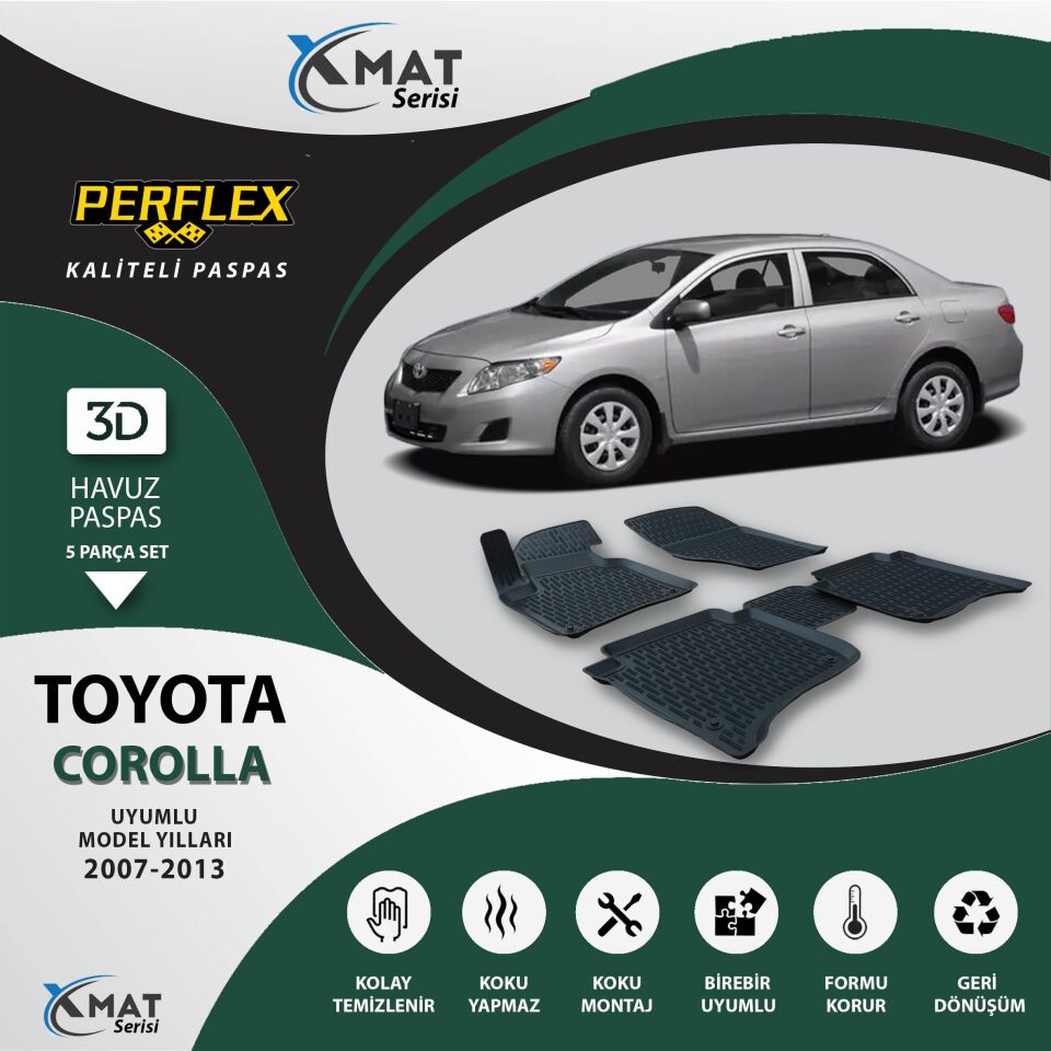 Perflex Paspas 3D Havuzlu X-Mat Auris 2007-2013
