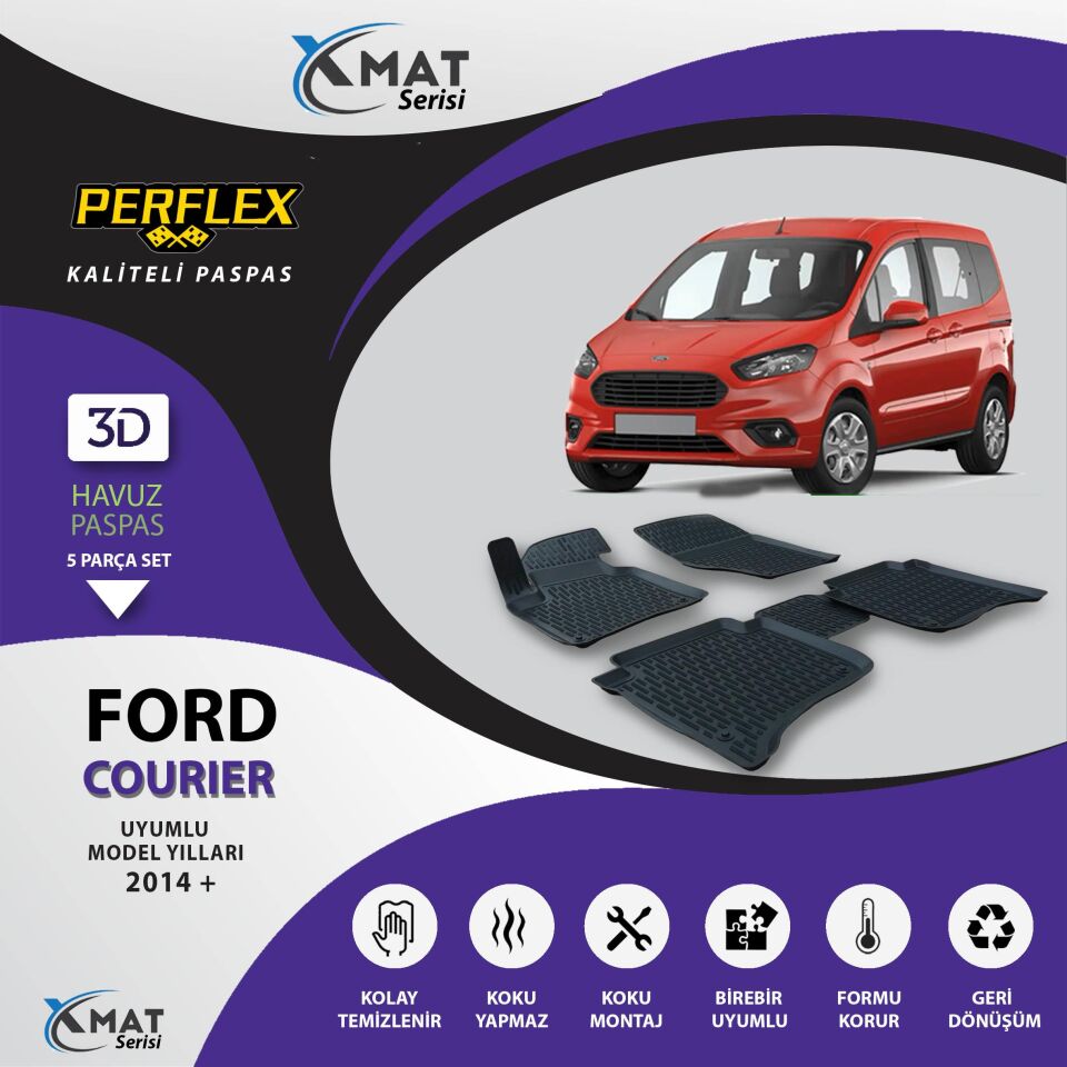 Perflex Paspas 3D Havuzlu X-Mat Courier 2014+