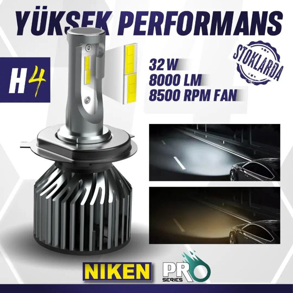 Niken Far Ampulü Led Xenon Pro Serisi H11