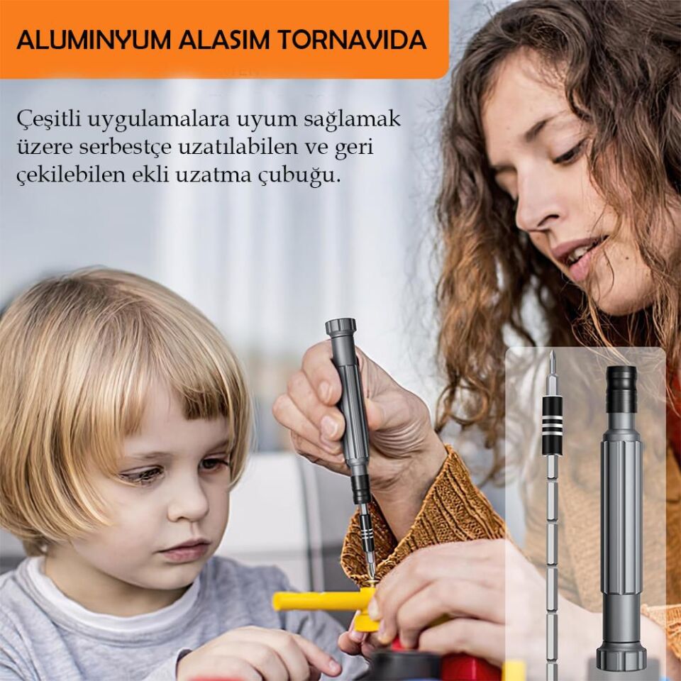 Kingsdun 150 si 1 Arada Manyetik Hassas Tornavida Seti KS-840150