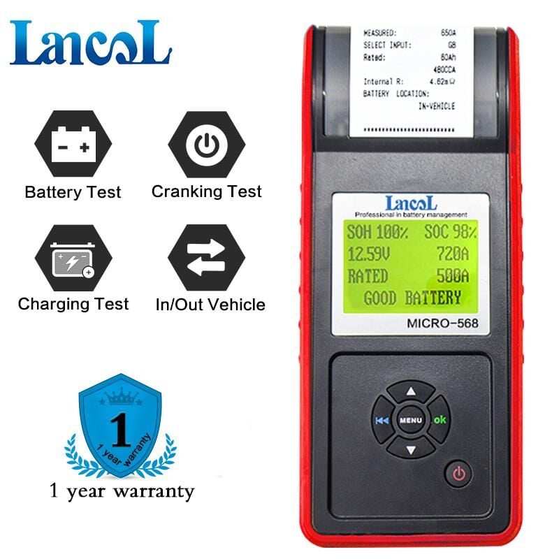 Lancol Oto Akü Test Cihazi Micro-568 CCA100-2000,30-200Ah