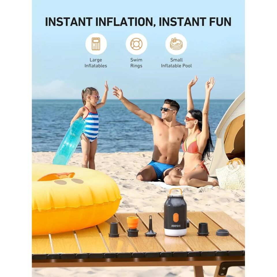 Astroai Mini Sarjli Hava Pompasi 3000mAH AIRUN BC3