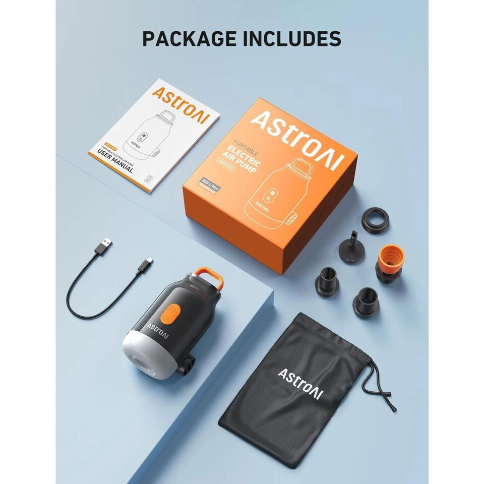 Astroai Mini Sarjli Hava Pompasi 3000mAH AIRUN BC3