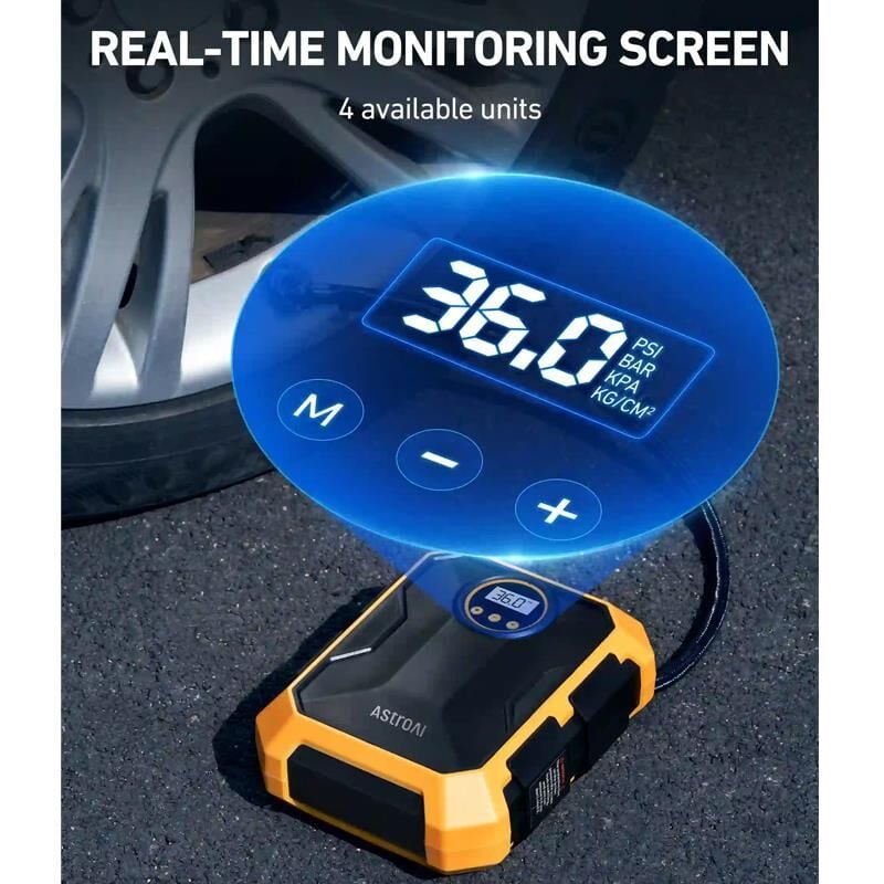 Astroai Otomatik Lastik Sisirme Pompasi Isikli 100PSI CZK-3674