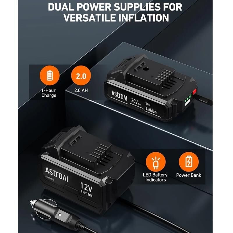 Astroai El Tipi Sarjli Lastik Sisirme Pompasi 160PSI JY16P160-18