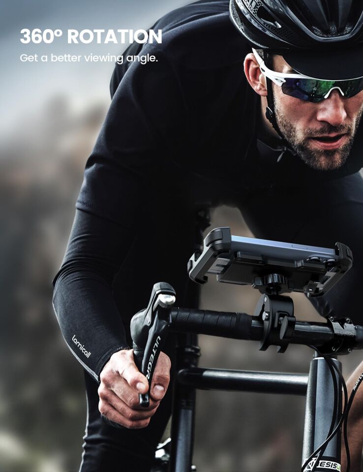 Lamicall Motosiklet ve Bisiklet Telefon Tutucu Hizli Takilir BP07