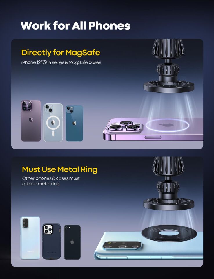 Lamicall Araç Içi Cep Telefon Tutucu Güçlü Miknatis STCV03