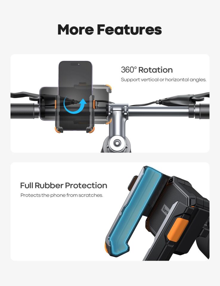 Lamicall Motosiklet ve Bisiklet Telefon Tutucu Kolay Sök Tak BP09O