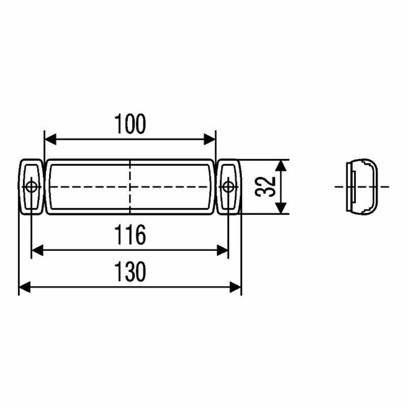 Hella Kamyon Park Lambasi Reflektörlü Yatay Montaj 24V 2PS008645-001