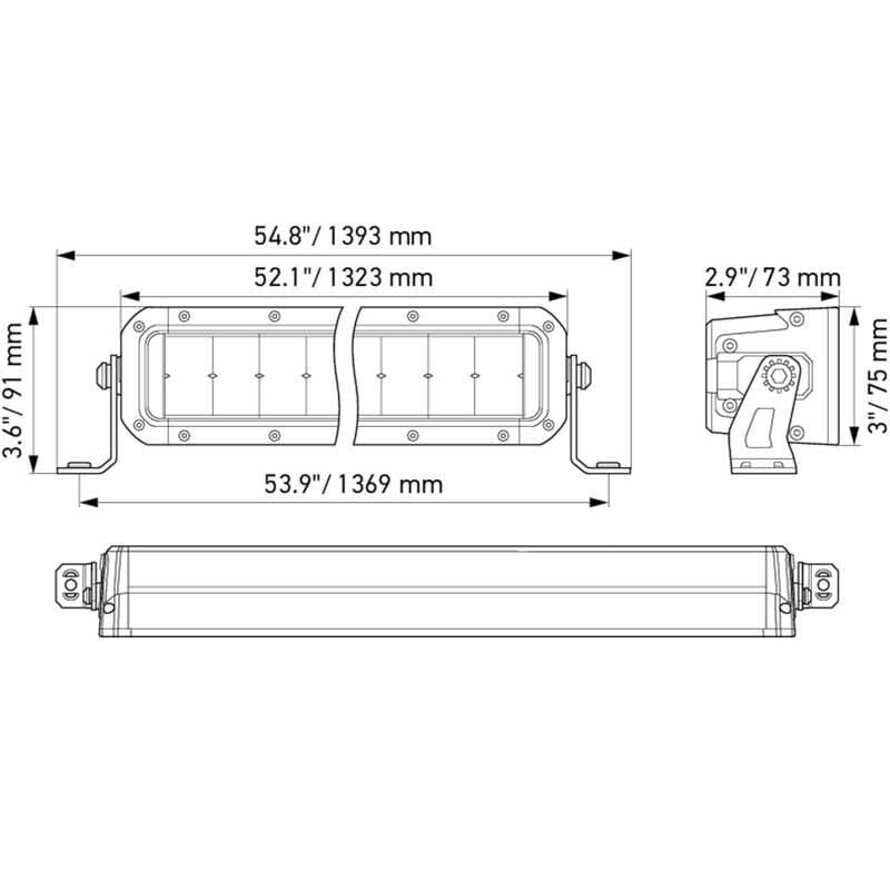 Hella Off-Road Led Lamba Black Magic Çift Sirali 12V-24V 19600Lm 1323MM 1GJ358197-441