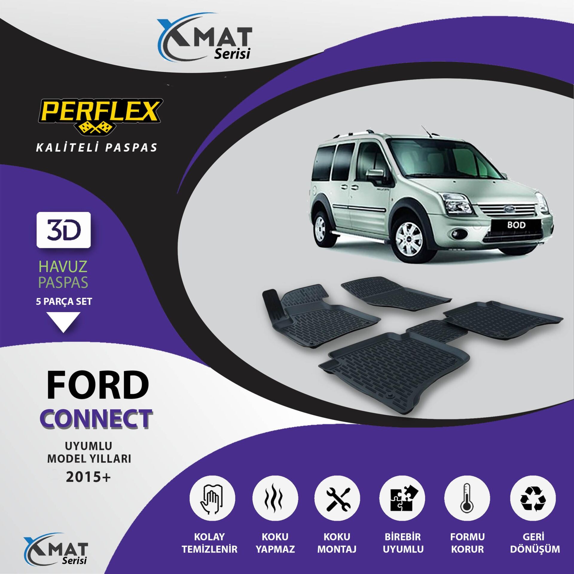 Perflex Paspas 3D Havuzlu X-Mat Connect 2015+