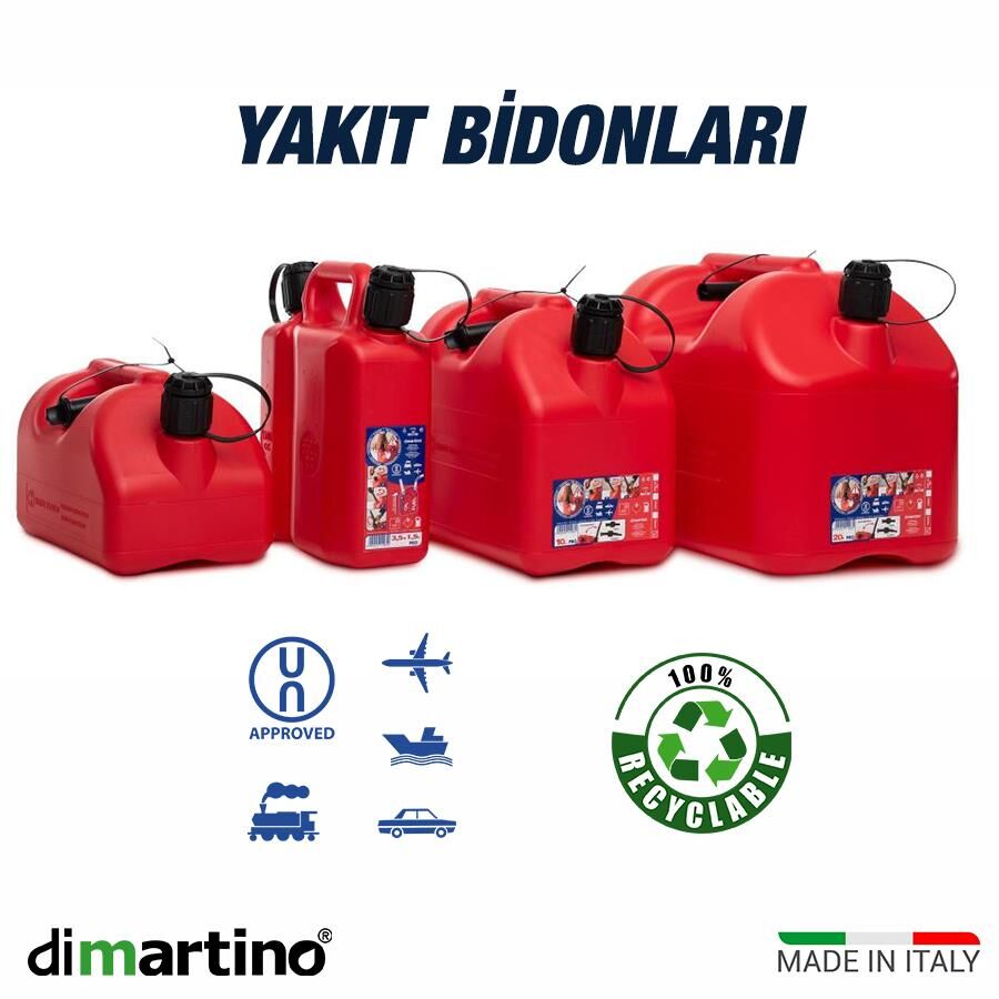 Dimartino Pro Benzin ve Yag Bidonu 5 Lt 7031