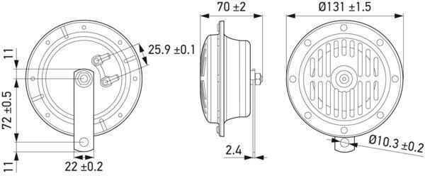 Hella Superton Korna 12V Siyah 310-380 Hz 3CB004811-042