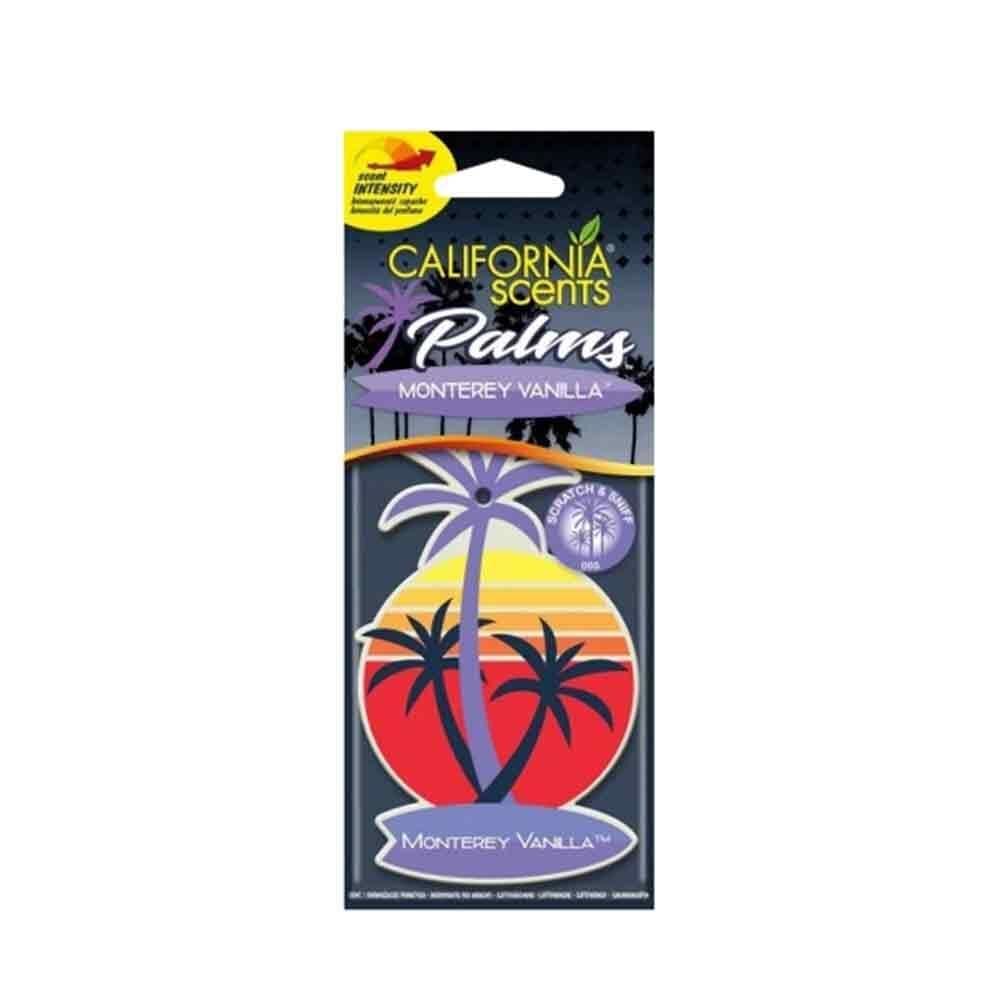 California Scents Palms Monterey Vanilla Tatli Vanilya Parfümlü Asma Koku 4'lü Set