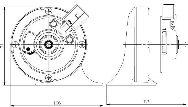 Seger Salyangoz Da-Dat Korna ince-Kalin Ses 12V (Vw,Audi,Skoda,Mercedes,Seat Fci Soketli) 60BO12.000