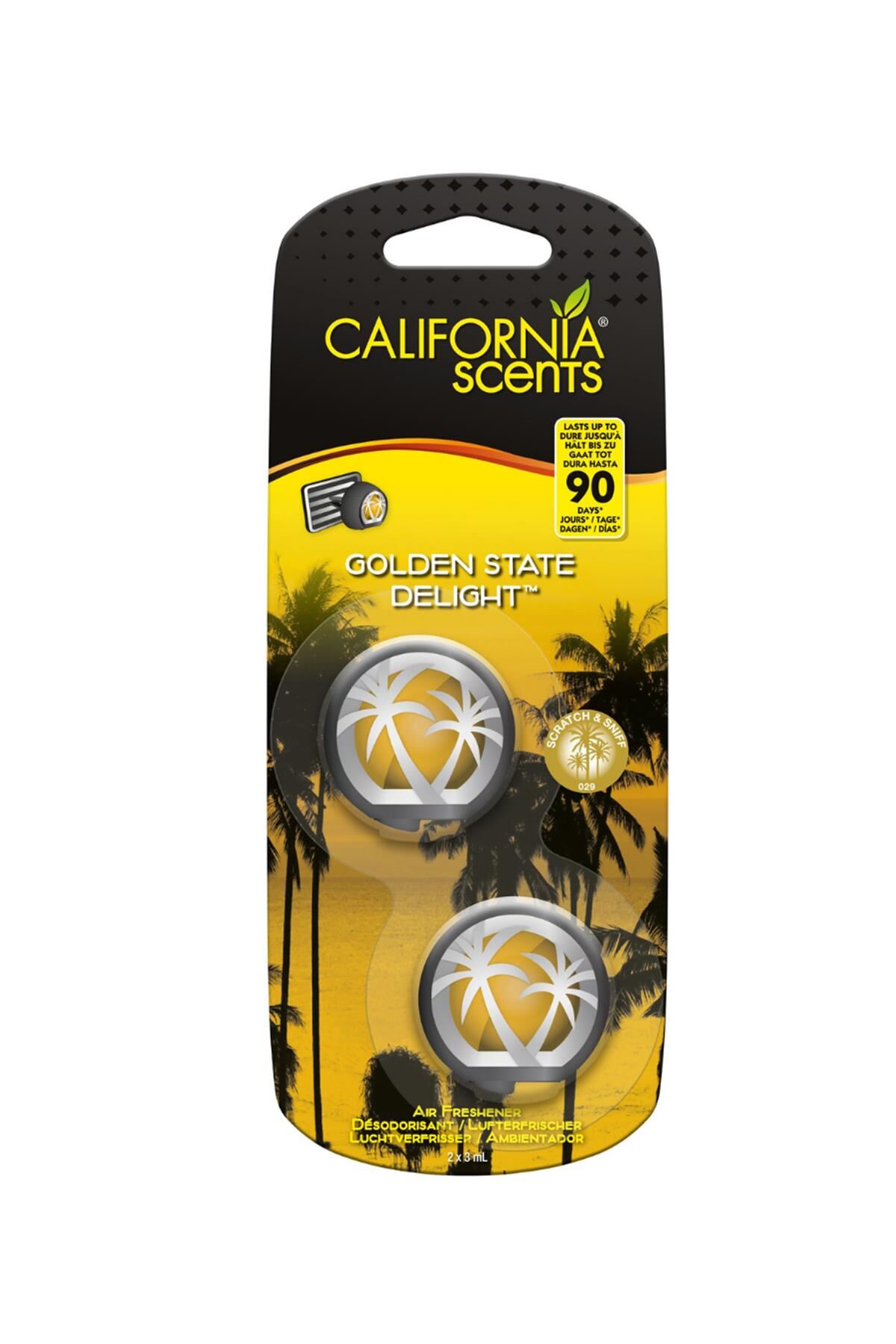 California Scents Mini Diffuser Golden State Delight Tatli Lokum Parfümlü Kalorifer Geçme Koku 2'li