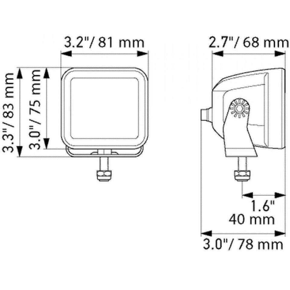 Hella Off-Road Led Lamba 12V-24V 81MM Hareketli Montaj 1FA358176-821