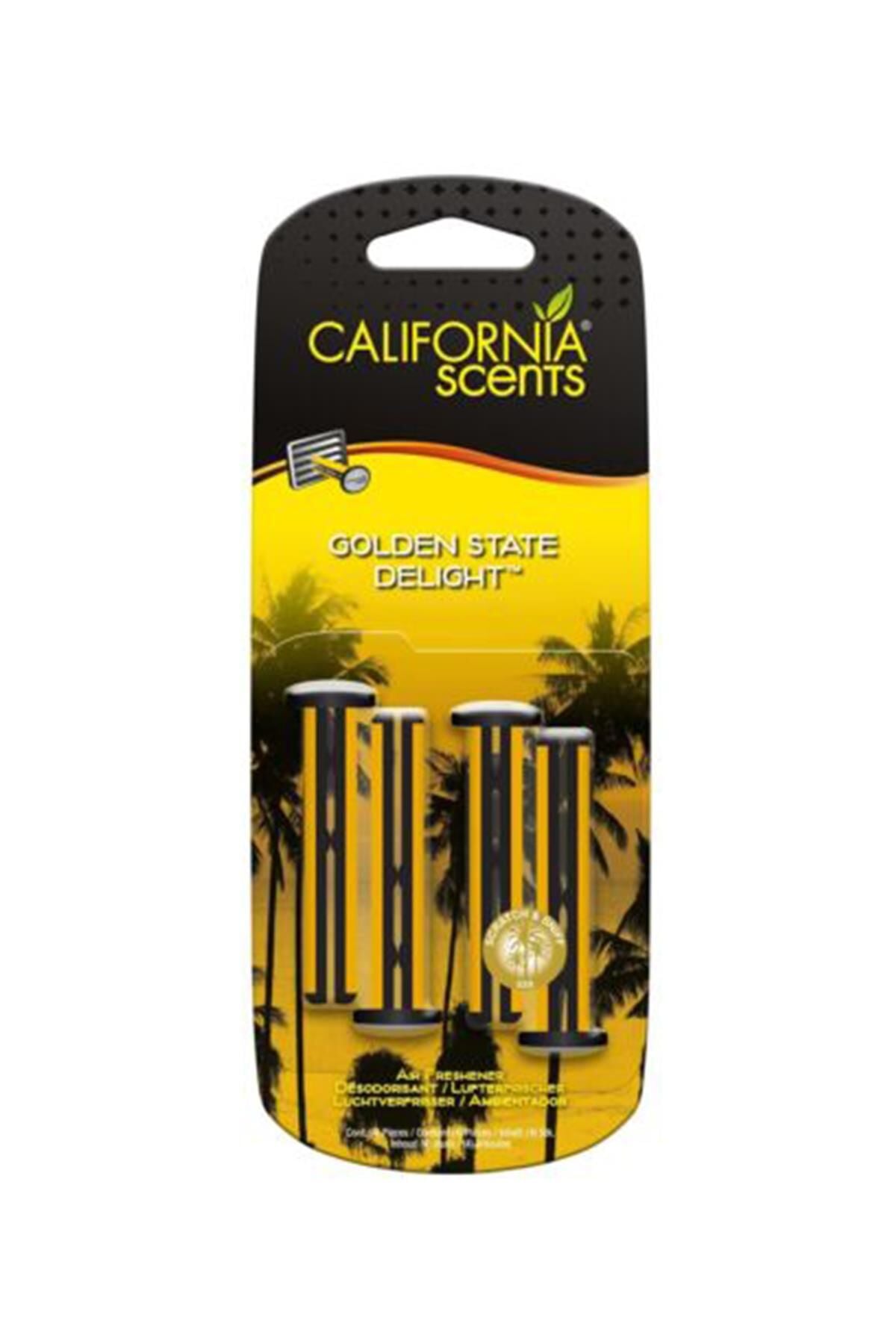 California Scents Vent Stick Golden State Delight Tatli Lokum Parfümlü Kalorifer Geçme Koku 4'lü Set