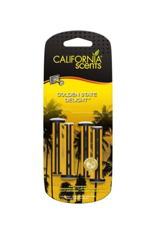 California Scents Vent Stick Golden State Delight Tatli Lokum Parfümlü Kalorifer Geçme Koku 4'lü Set