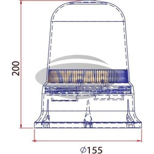 Trafik Döner ikaz Lambasi Ledli 12/24V Sari TR 503-8