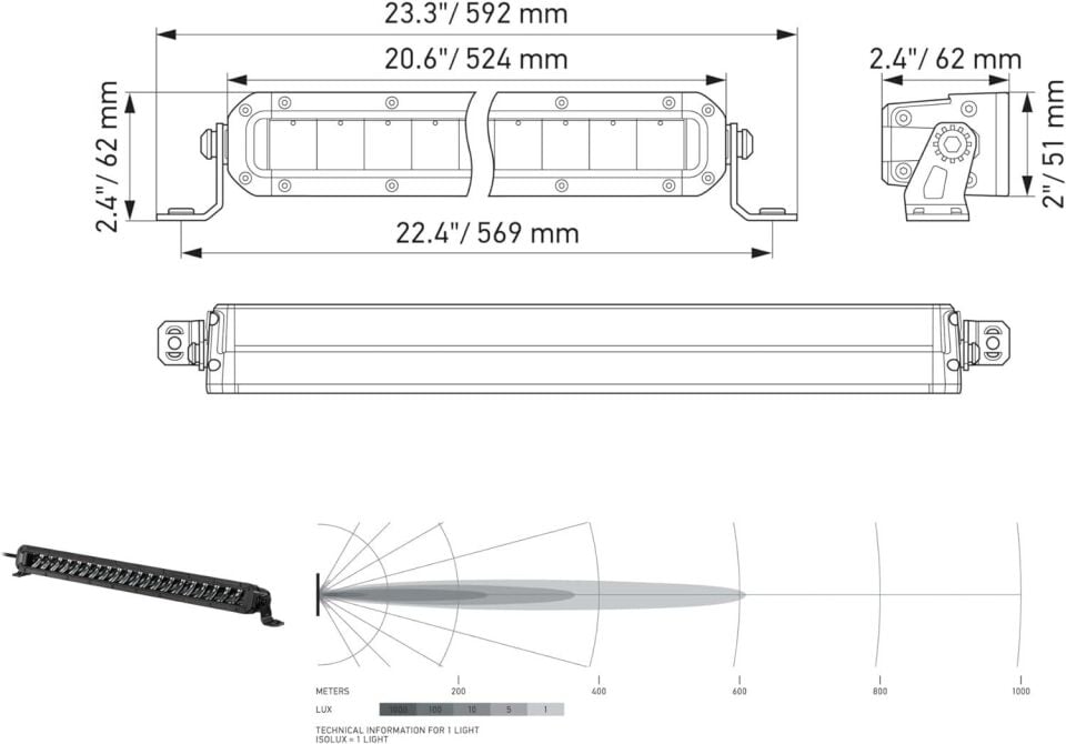 Hella Off-Road Led Lamba 12V-24V 524MM 1GJ358197-301