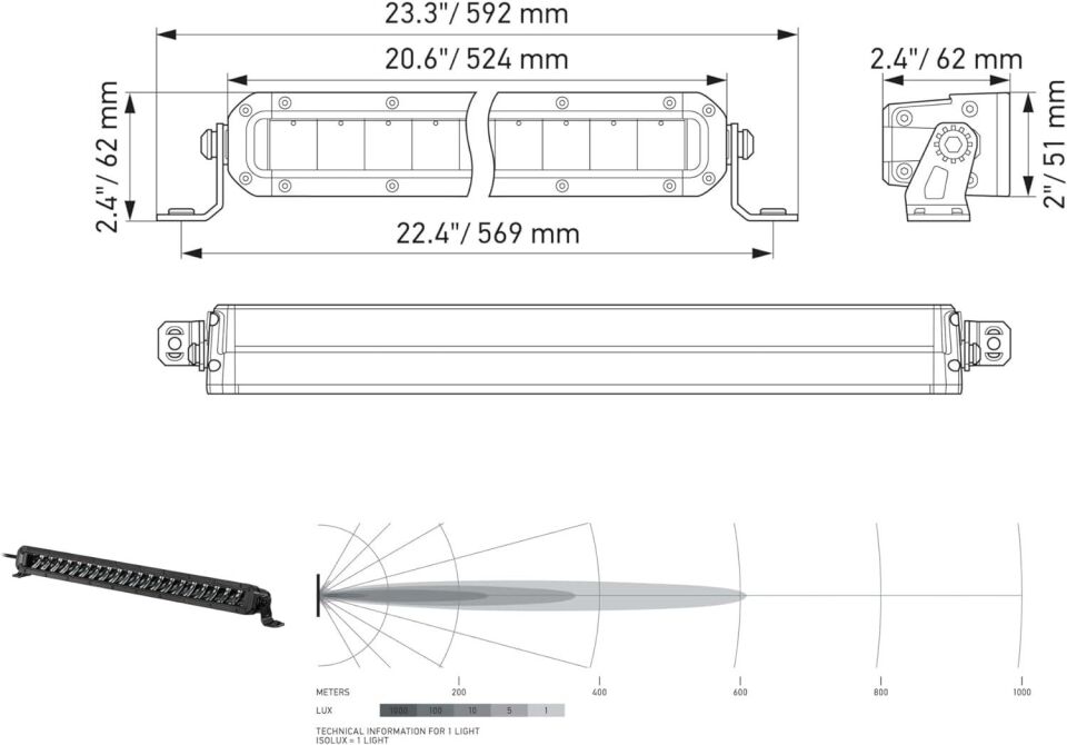 Hella Off-Road Led Lamba 12V-24V 524MM 1GJ358197-301