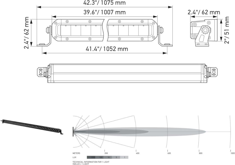 Hella Off-Road Led Lamba 12V-24V 1007MM 1GJ358197-321