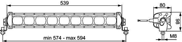 Hella Off-Road Alüminyum Gövde Led Lamba 12V-24V Lightbar LBX-540 1GJ360002-002