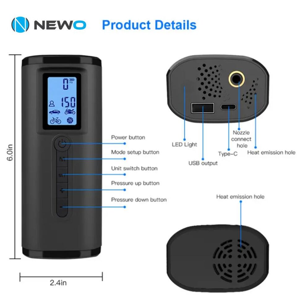 Newo sarjli Lastik sisirme Pompasi Isikli AP2-P