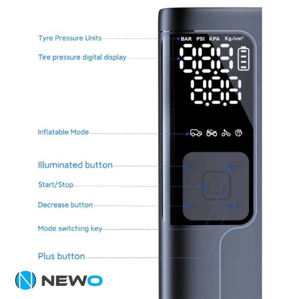 Newo sarjli Lastik sisirme Pompasi Isikli NW06