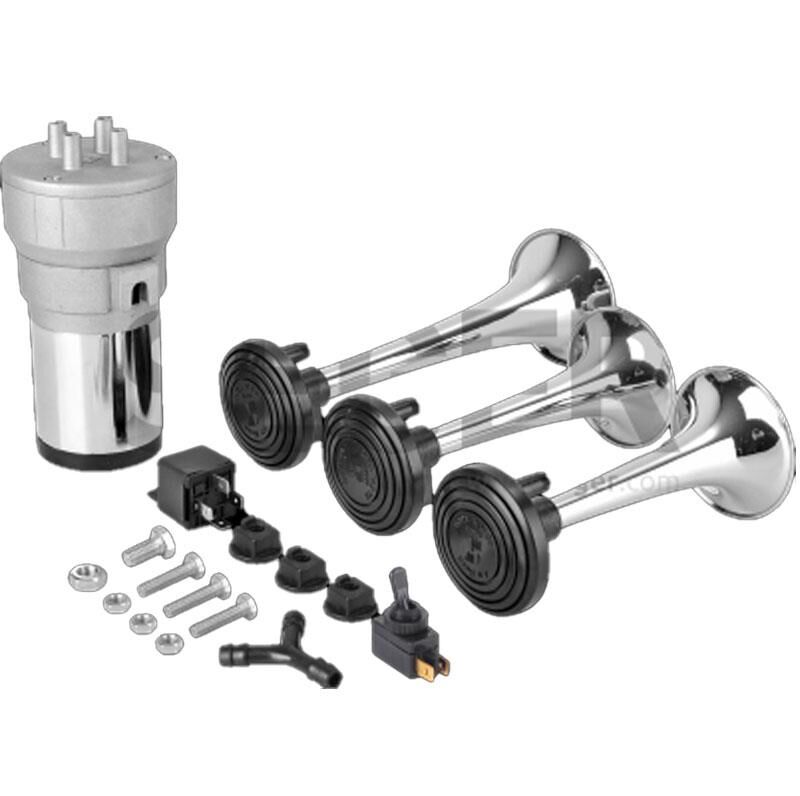 Seger 3 Borulu Melodili Kompresörlü Kirmizi Korna 80KH12.000.03B