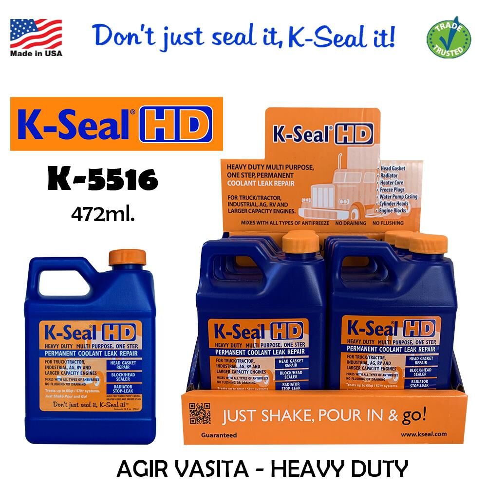 K-Seal HD Çok Amaçli Sivi Sogutma Sivisi Radyatör Kaçak Kalici Onarim 472ml