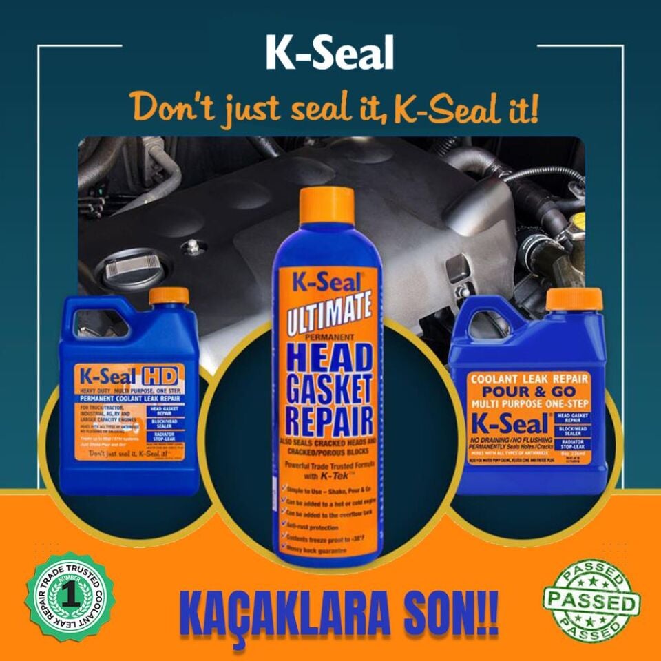 K-Seal HD Çok Amaçli Sivi Sogutma Sivisi Radyatör Kaçak Kalici Onarim 472ml