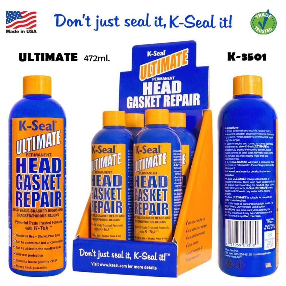 K-Seal Ultimate Çok Amaçli Sivi Sogutma Sivisi Radyatör Kaçak Kalici Onarim 472ml