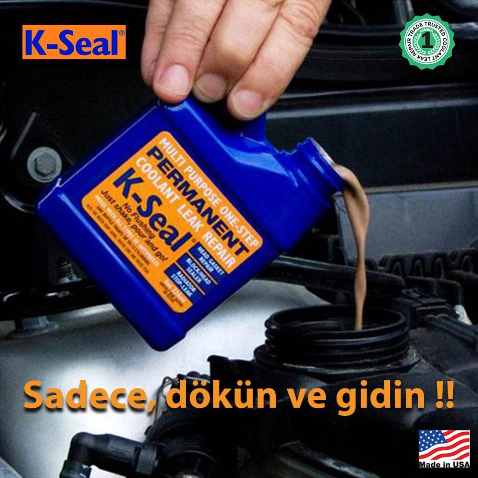 K-Seal Çok Amaçli Sivi Sogutma Sivisi Radyatör Kaçak Kalici Onarim 236ml