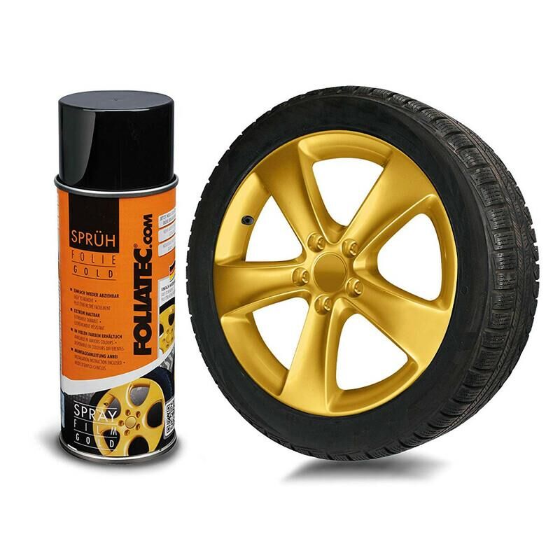 Foliatec Jant Metal Sprey Folyo Yüzey Kaplama Seti 2x400ml. Metalik Altin Mat