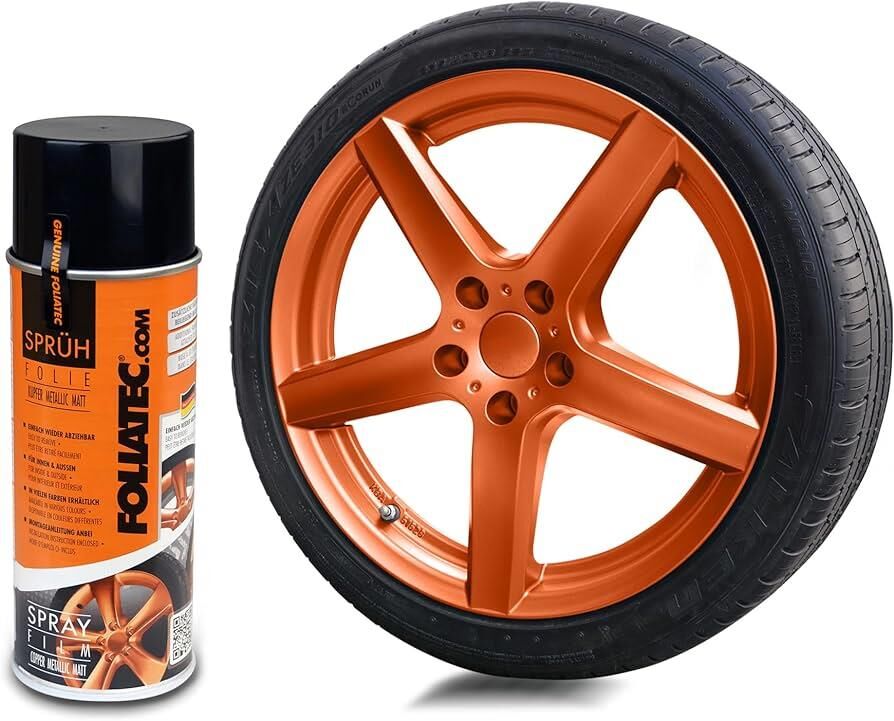 Foliatec Jant Metal Sprey Folyo Yüzey Kaplama Seti 2x400ml. Metalik Bakir Mat