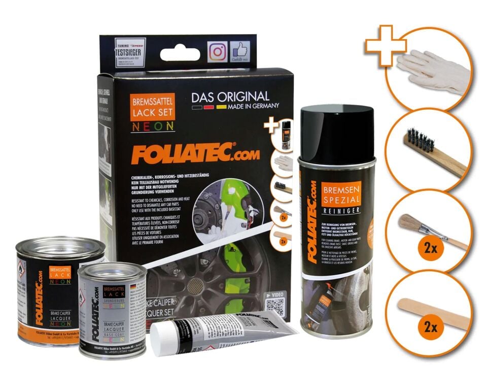 Foliatec Fren Kaliperi Boya Seti 4 Komponet Neon Turuncu