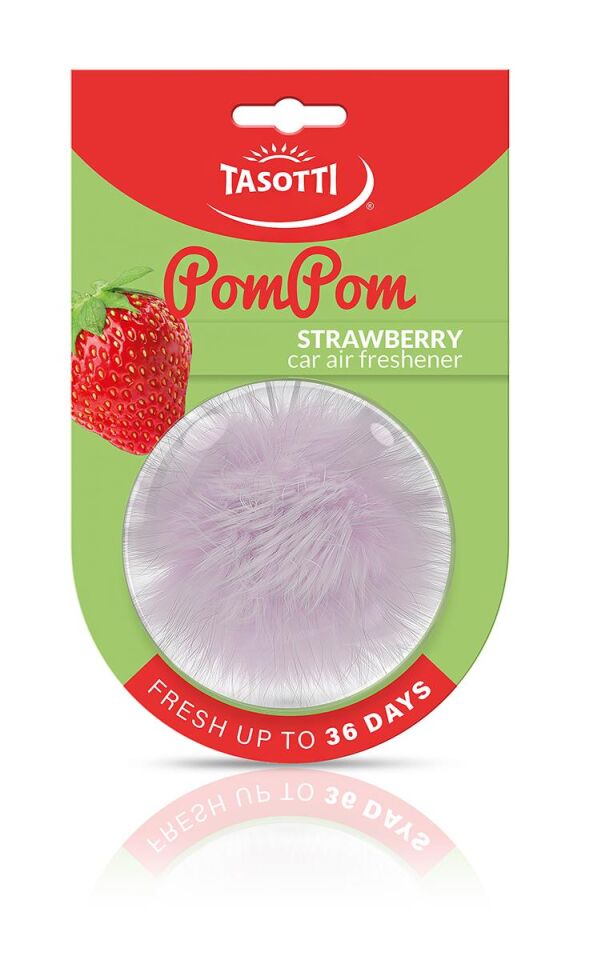 Tasotti Pom Pom (Strawberry) Çilek Esansli Ayna Alti Asma Koku