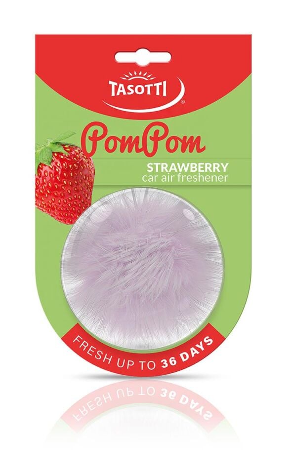 Tasotti Pom Pom (Strawberry) Çilek Esansli Ayna Alti Asma Koku