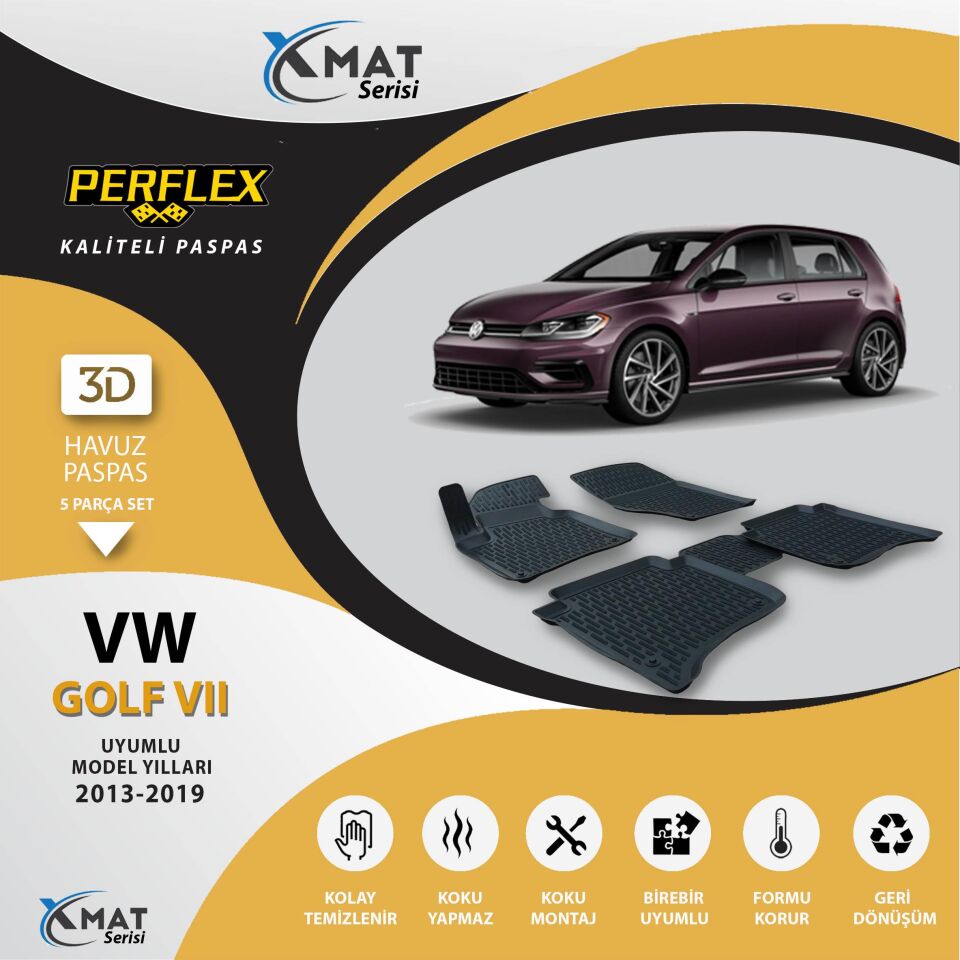 Perflex Paspas 3D Havuzlu X-Mat Golf 7 2013-2019
