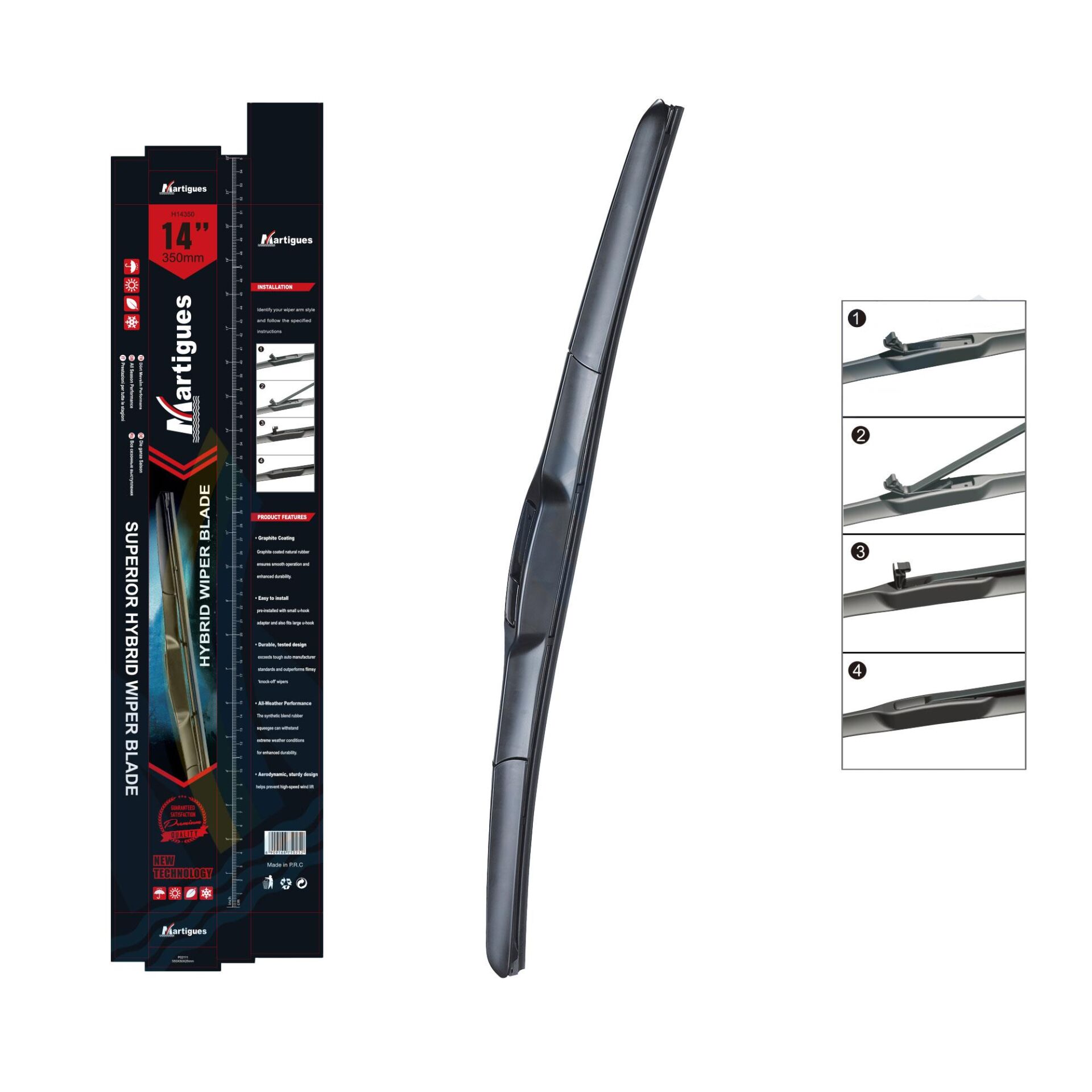 Martigues Silecek Universal Hibrit 350Mm 14 Inc