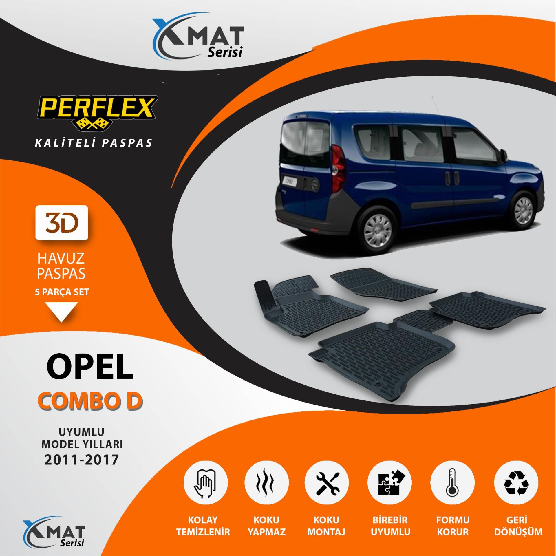 Perflex Paspas 3D Havuzlu X-Mat Combo D 2011-2017