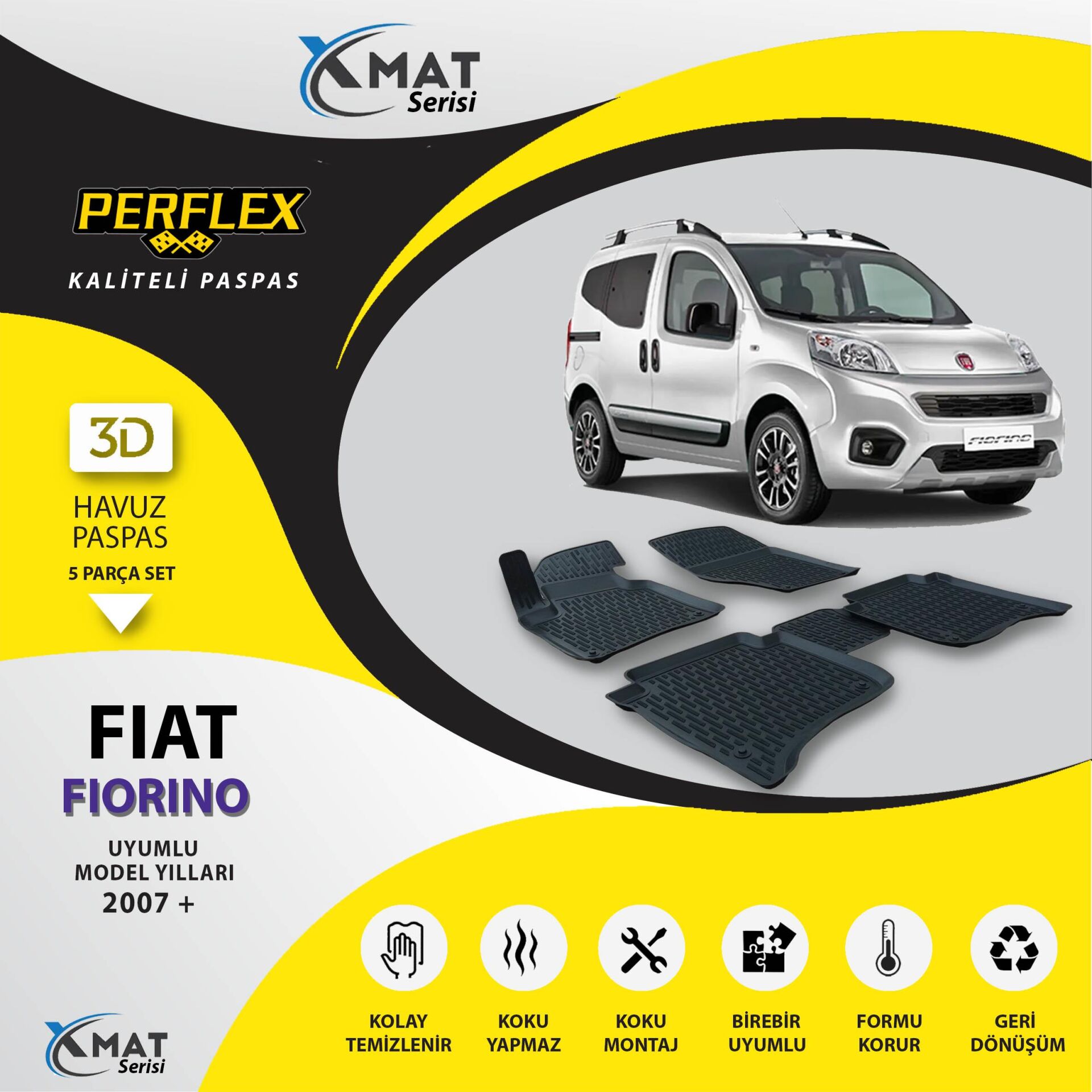 Perflex Paspas 3D Havuzlu X-Mat Fiorino 2007+