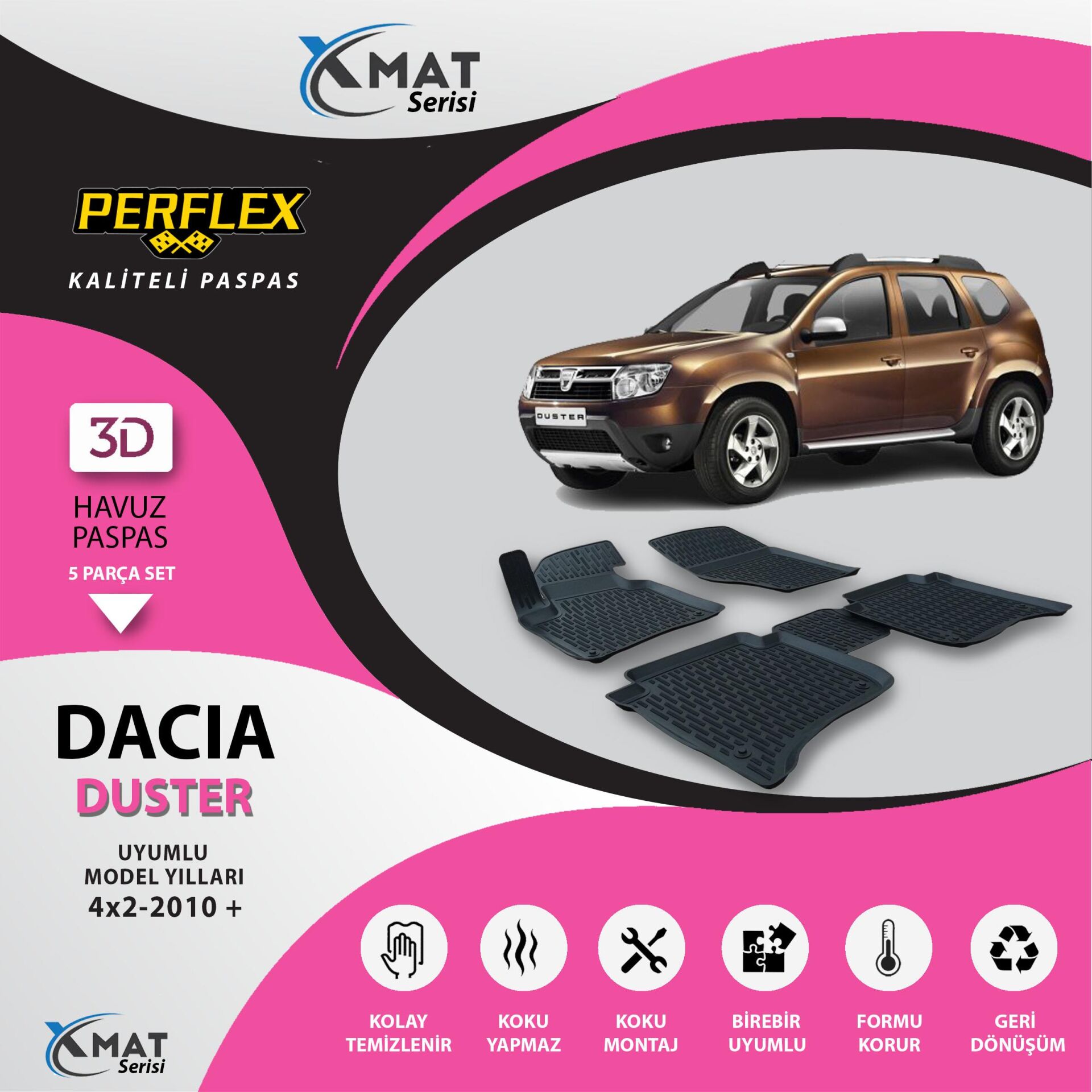Perflex Paspas 3D Havuzlu X-Mat Duster 4X2 2010+