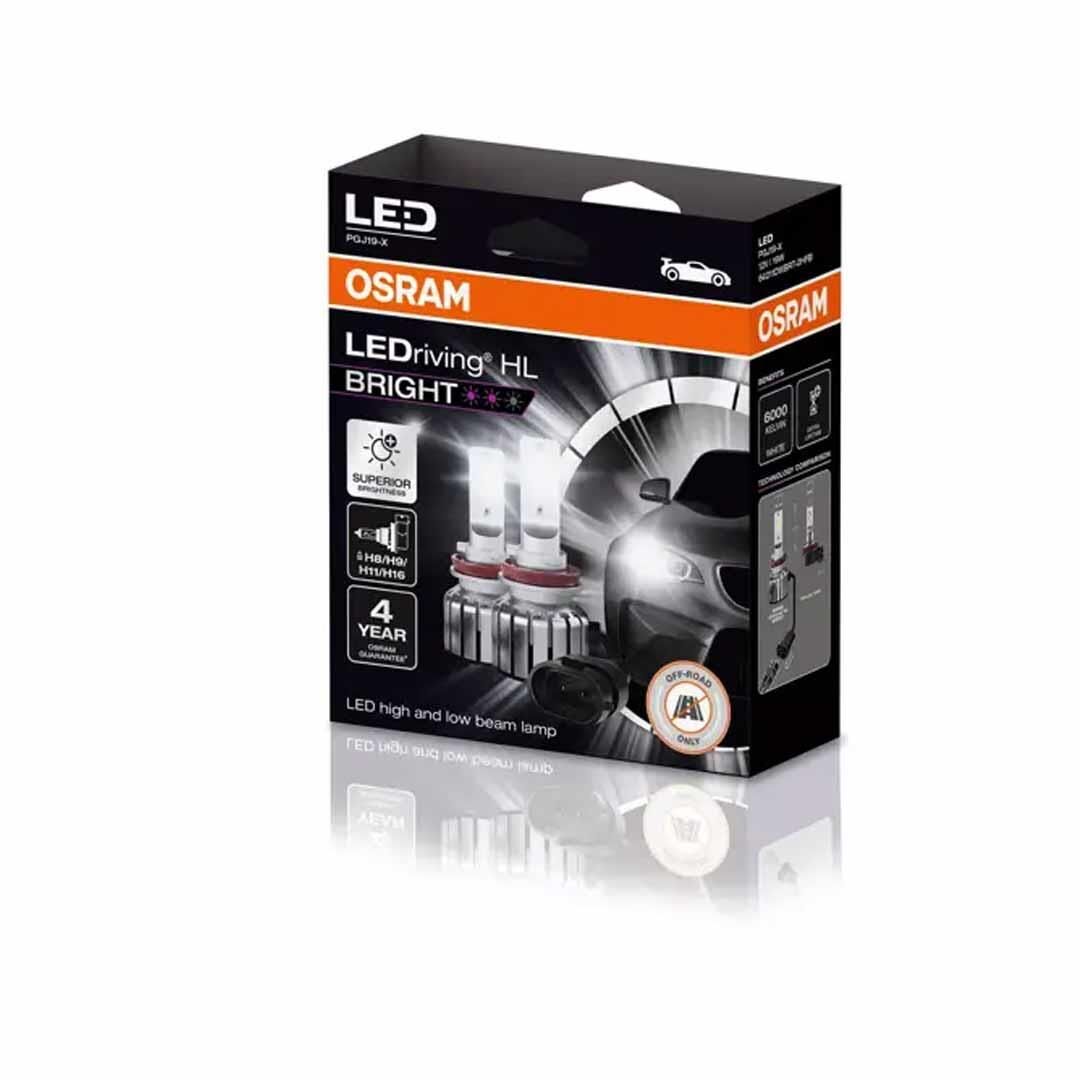 Osram Far Ampulü Led H8/H11/H16 12V 19W Bright 64211DWBRT-2HFB