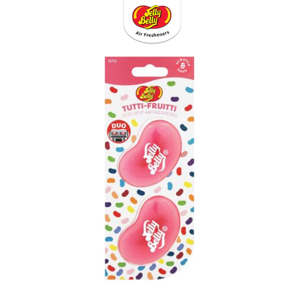 Jelly Belly DuoVent Kalorifere Geçme Koku Tutti Fruitti  14gr. Muz, Mandalina, Vanilya, Ahududu