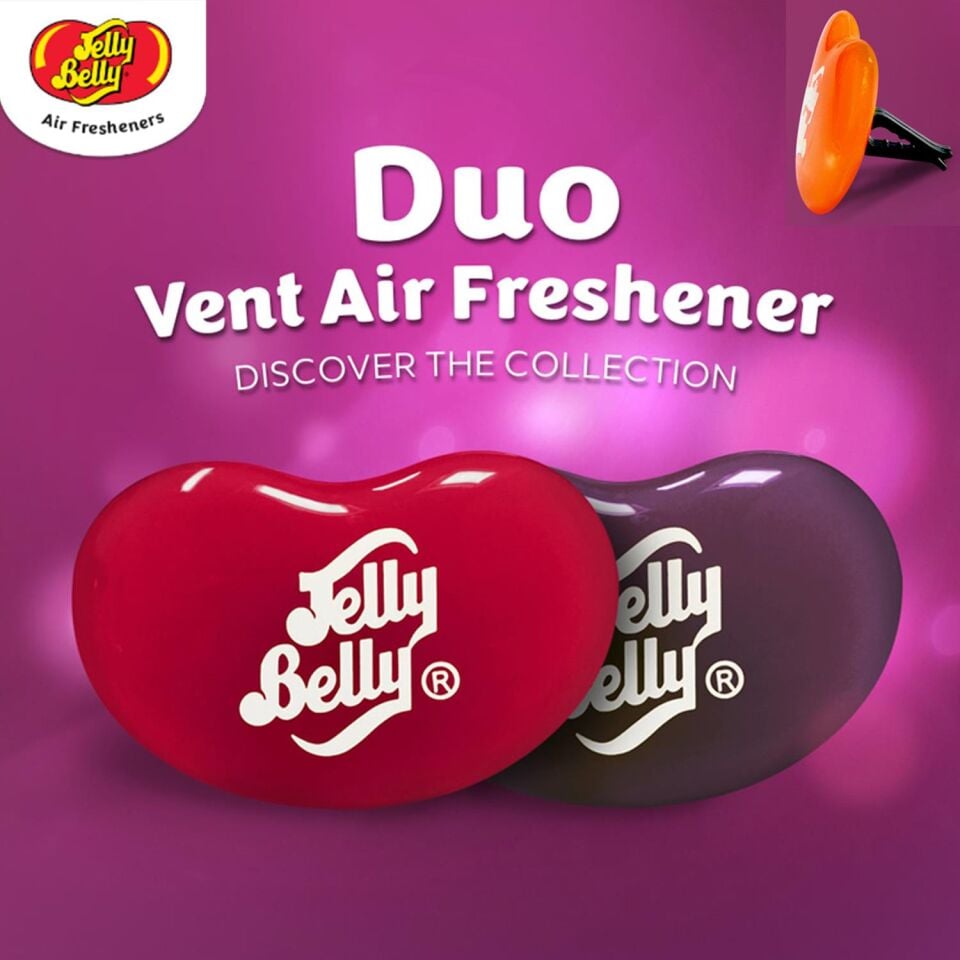 Jelly Belly DuoVent Kalorifere Geçme Koku Tutti Fruitti  14gr. Muz, Mandalina, Vanilya, Ahududu