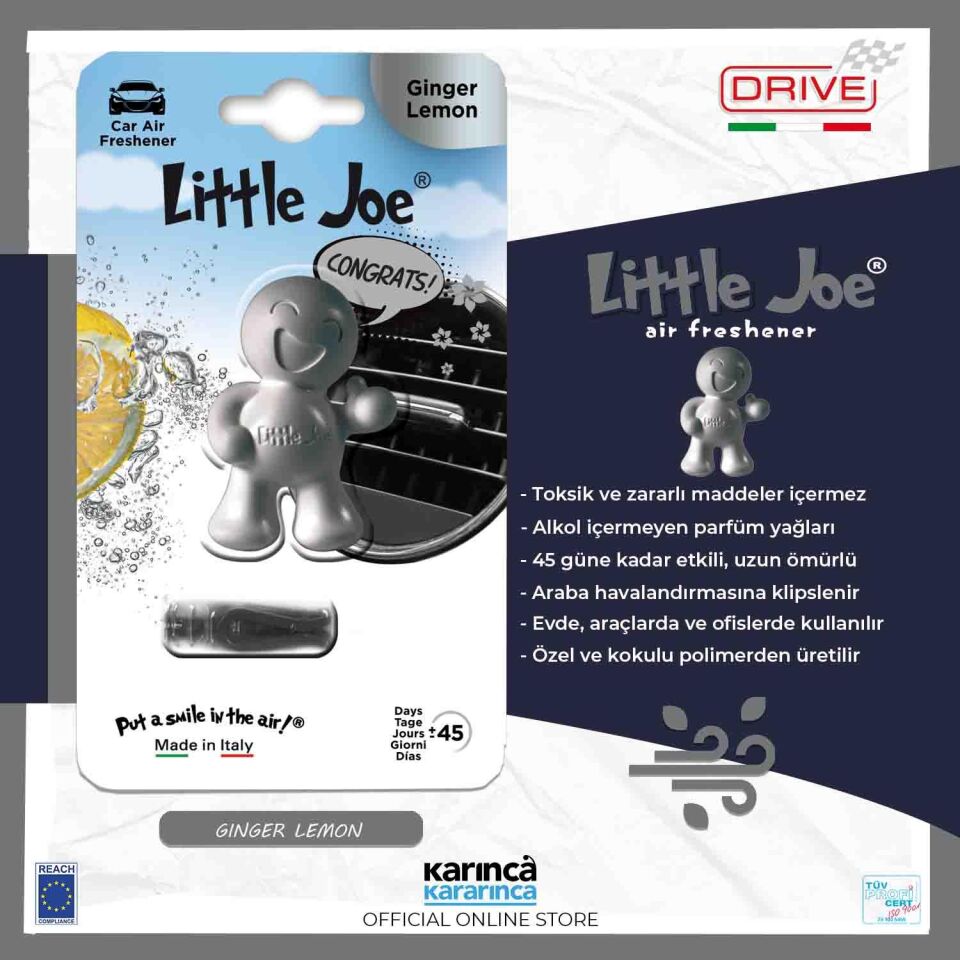 Little Joe Thums Up Ginger Lemon Kalorifere Geçme Oto Kokusu Zencefilli Limon